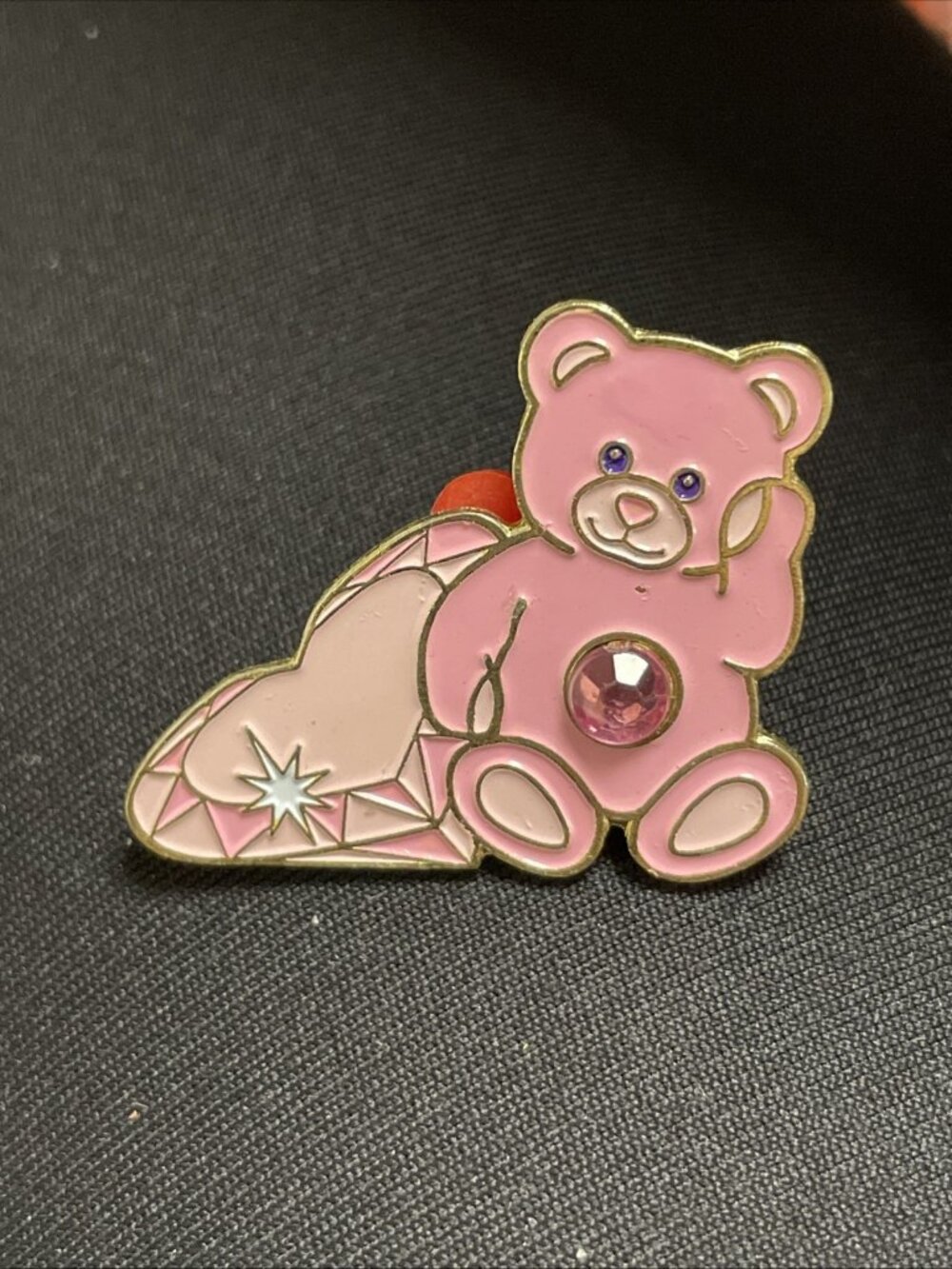 Build A Bear Workshop Gem Of A Friend Pink Lapel Pin BABW Teddy